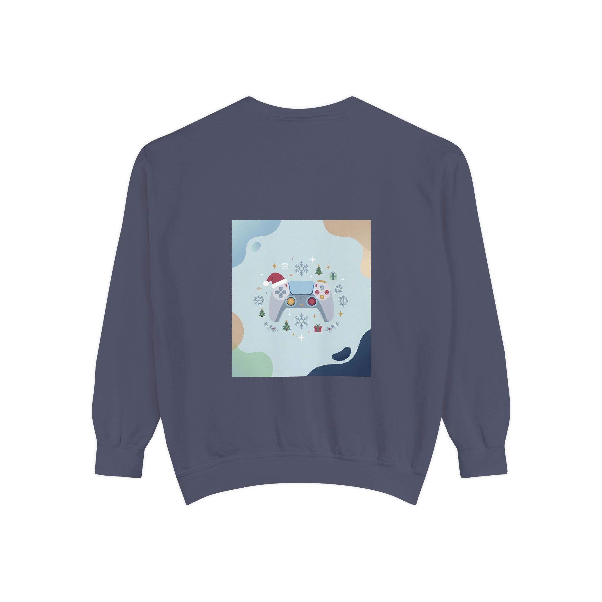 Gamer Christmas Mode Sweatshirt – Cozy Holiday Gaming Back Print – Xmas Gamer Gift – Game Console Inspired – Winter Gaming Aesthetic