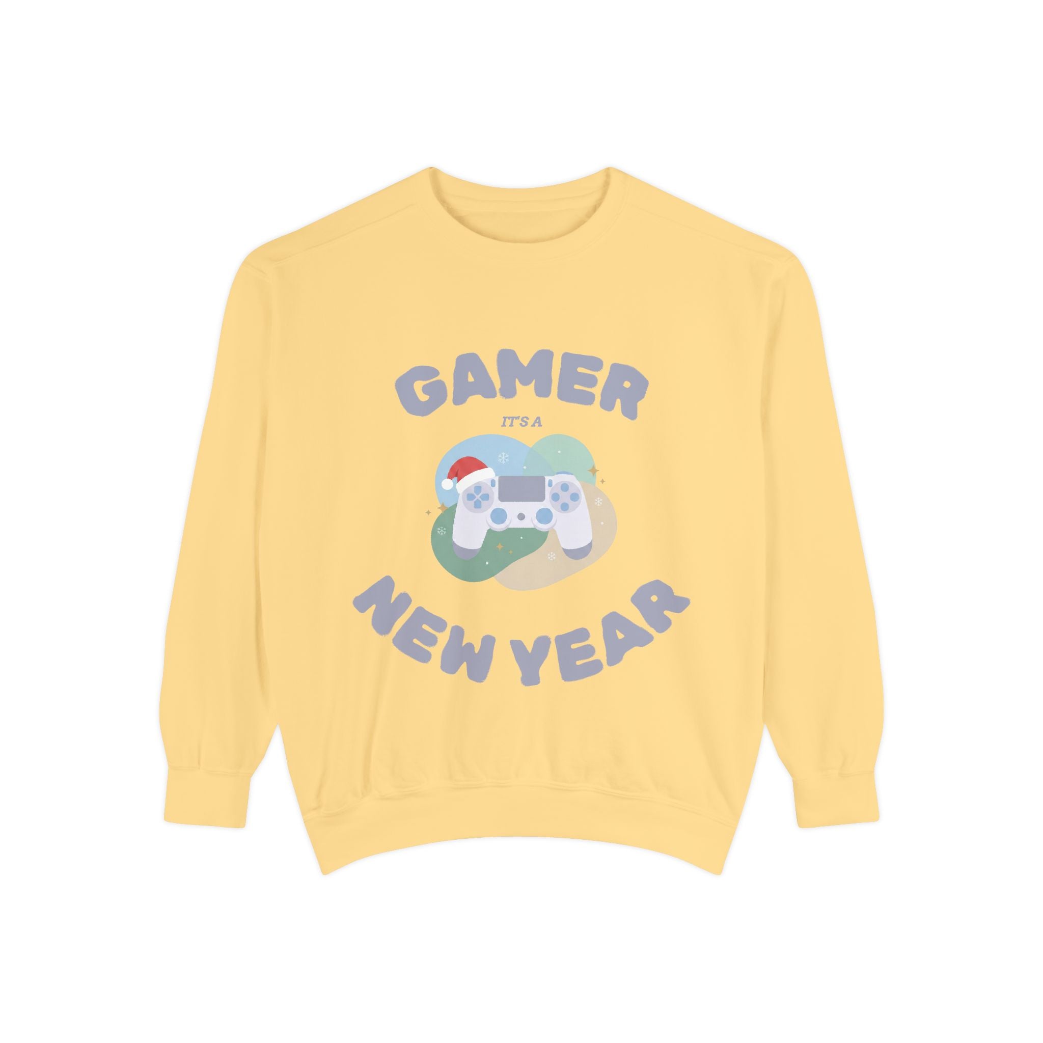 Gamer Christmas Mode Sweatshirt – Cozy Holiday Gaming Back Print – Xmas Gamer Gift – Game Console Inspired – Winter Gaming Aesthetic