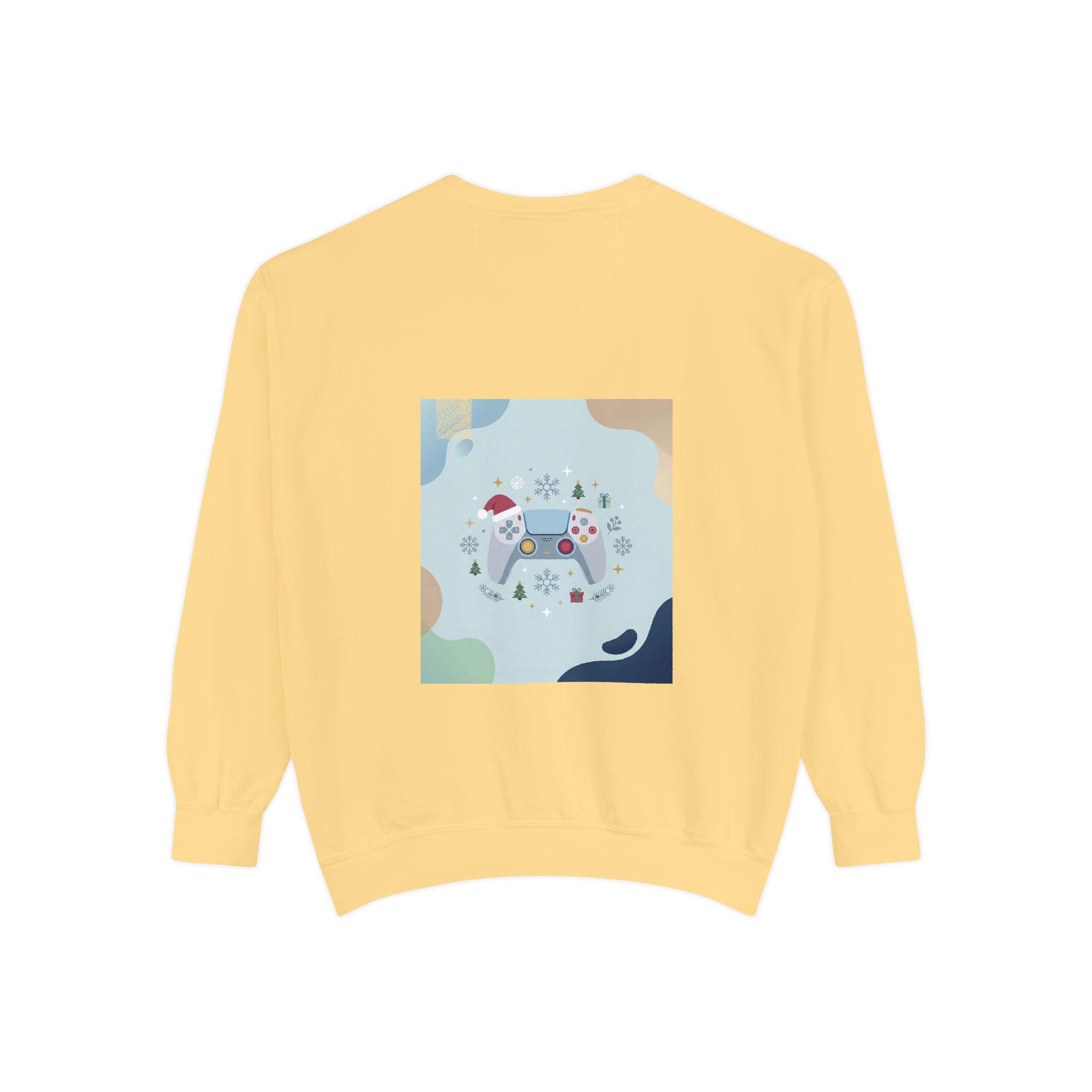 Gamer Christmas Mode Sweatshirt – Cozy Holiday Gaming Back Print – Xmas Gamer Gift – Game Console Inspired – Winter Gaming Aesthetic