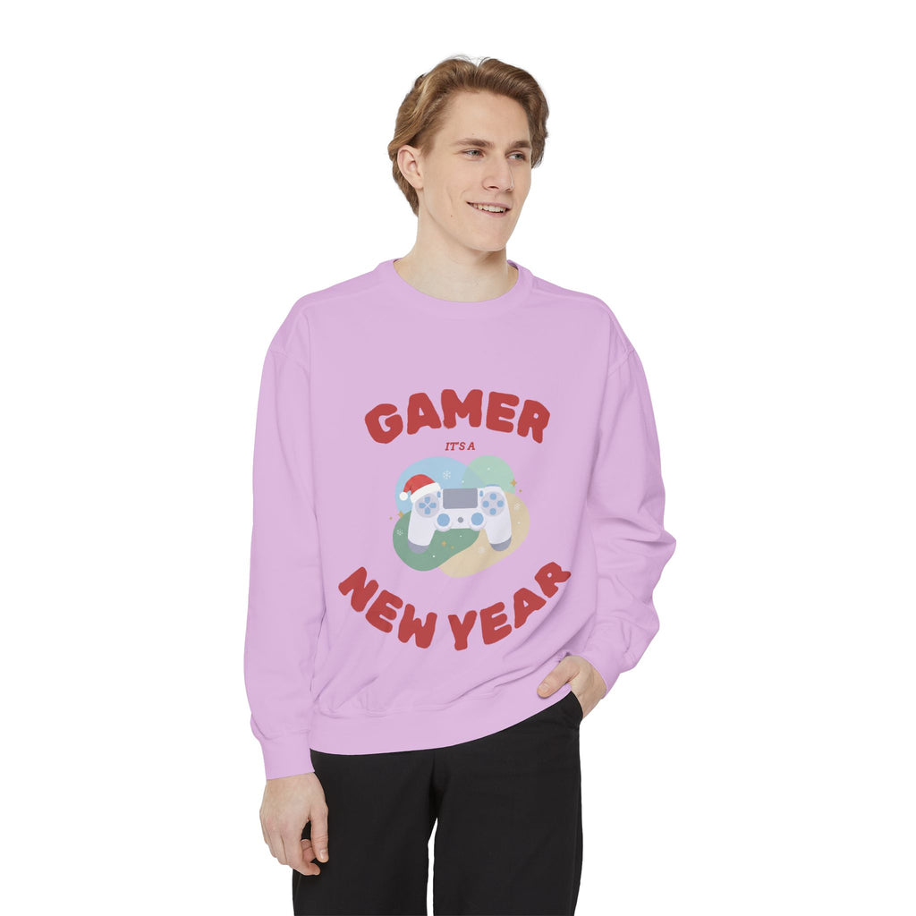 Gamer Christmas Mode Sweatshirt – Cozy Holiday Gaming Back Print – Xmas Gamer Gift – Game Console Inspired – Winter Gaming Aesthetic