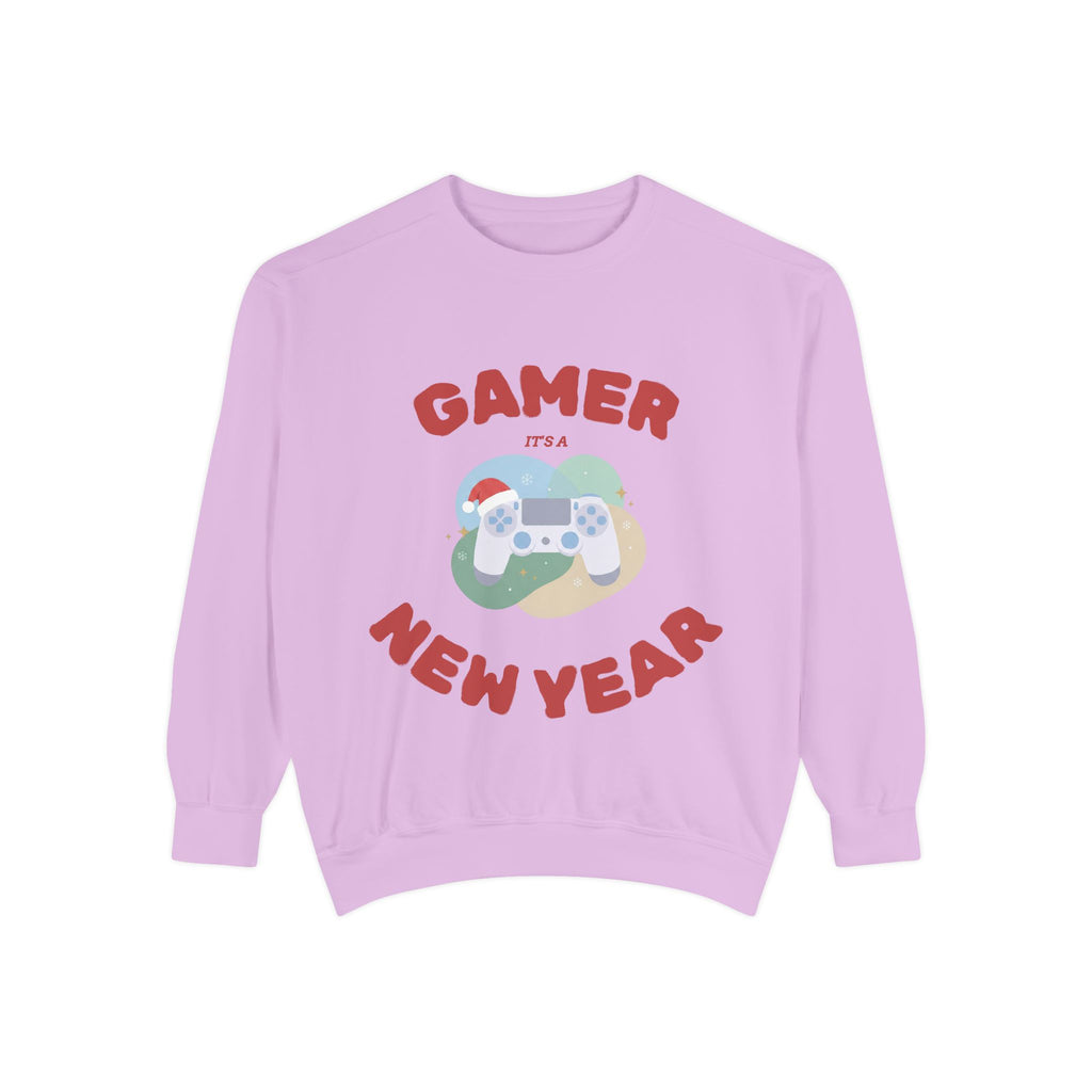 Gamer Christmas Mode Sweatshirt – Cozy Holiday Gaming Back Print – Xmas Gamer Gift – Game Console Inspired – Winter Gaming Aesthetic