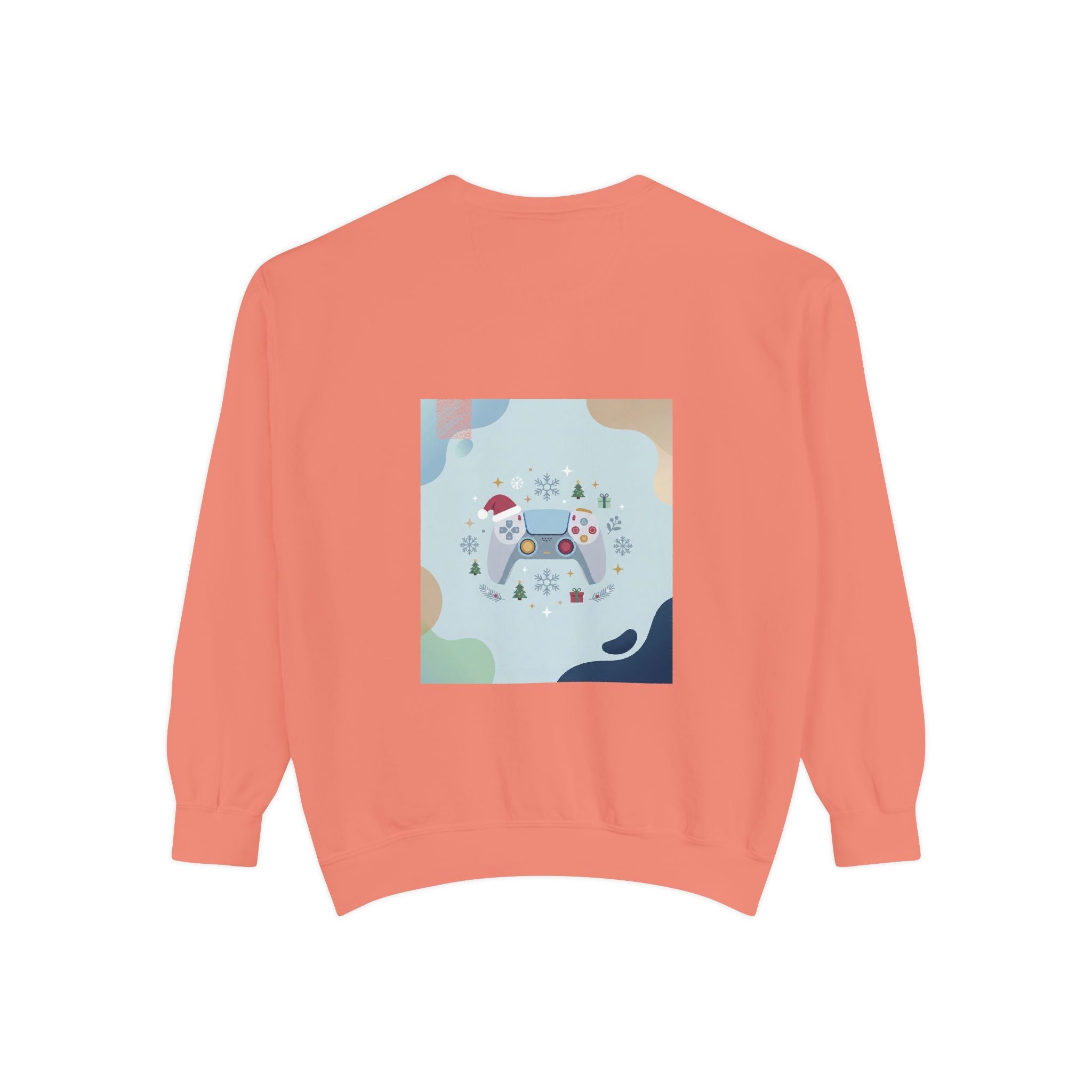 Gamer Christmas Mode Sweatshirt – Cozy Holiday Gaming Back Print – Xmas Gamer Gift – Game Console Inspired – Winter Gaming Aesthetic