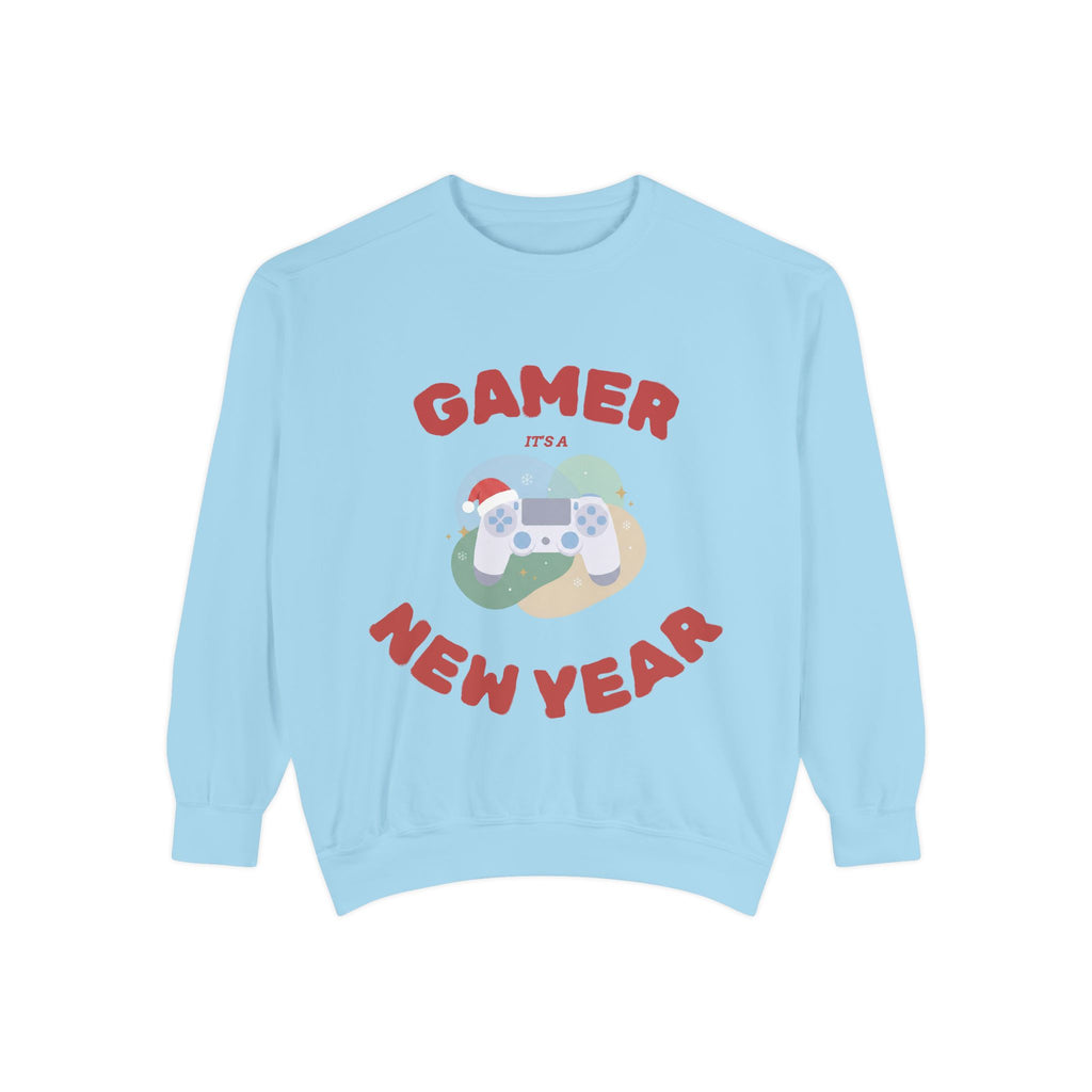 Gamer Christmas Mode Sweatshirt – Cozy Holiday Gaming Back Print – Xmas Gamer Gift – Game Console Inspired – Winter Gaming Aesthetic