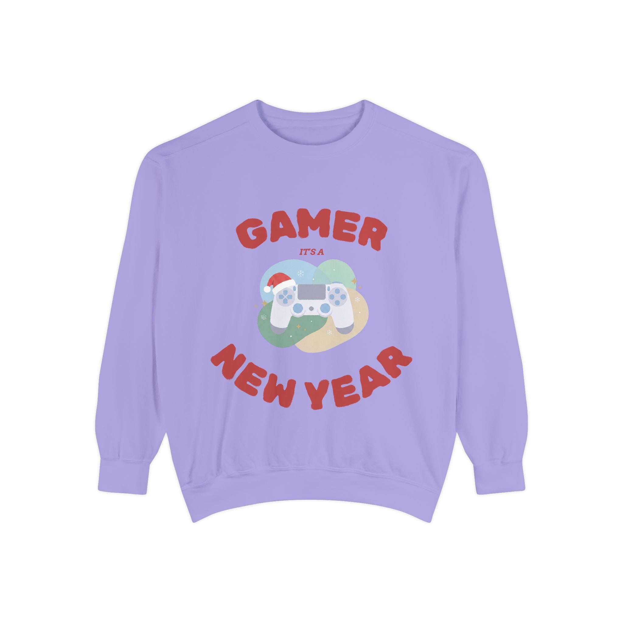 Gamer Christmas Mode Sweatshirt – Cozy Holiday Gaming Back Print – Xmas Gamer Gift – Game Console Inspired – Winter Gaming Aesthetic