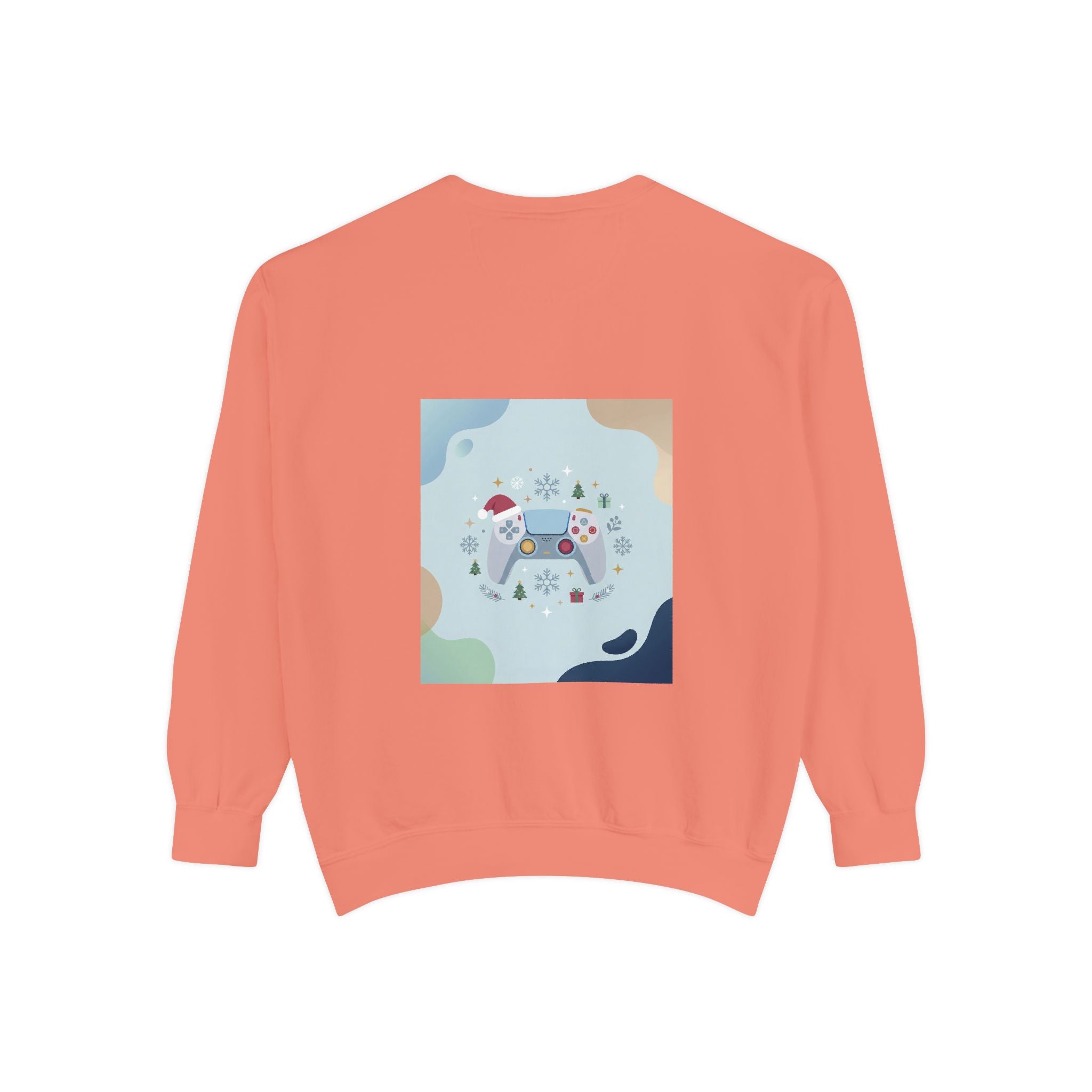 Gamer Christmas Mode Sweatshirt – Cozy Holiday Gaming Back Print – Xmas Gamer Gift – Game Console Inspired – Winter Gaming Aesthetic