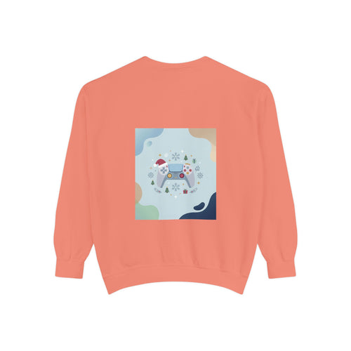 Gamer Christmas Mode Sweatshirt – Cozy Holiday Gaming Back Print – Xmas Gamer Gift – Game Console Inspired – Winter Gaming Aesthetic