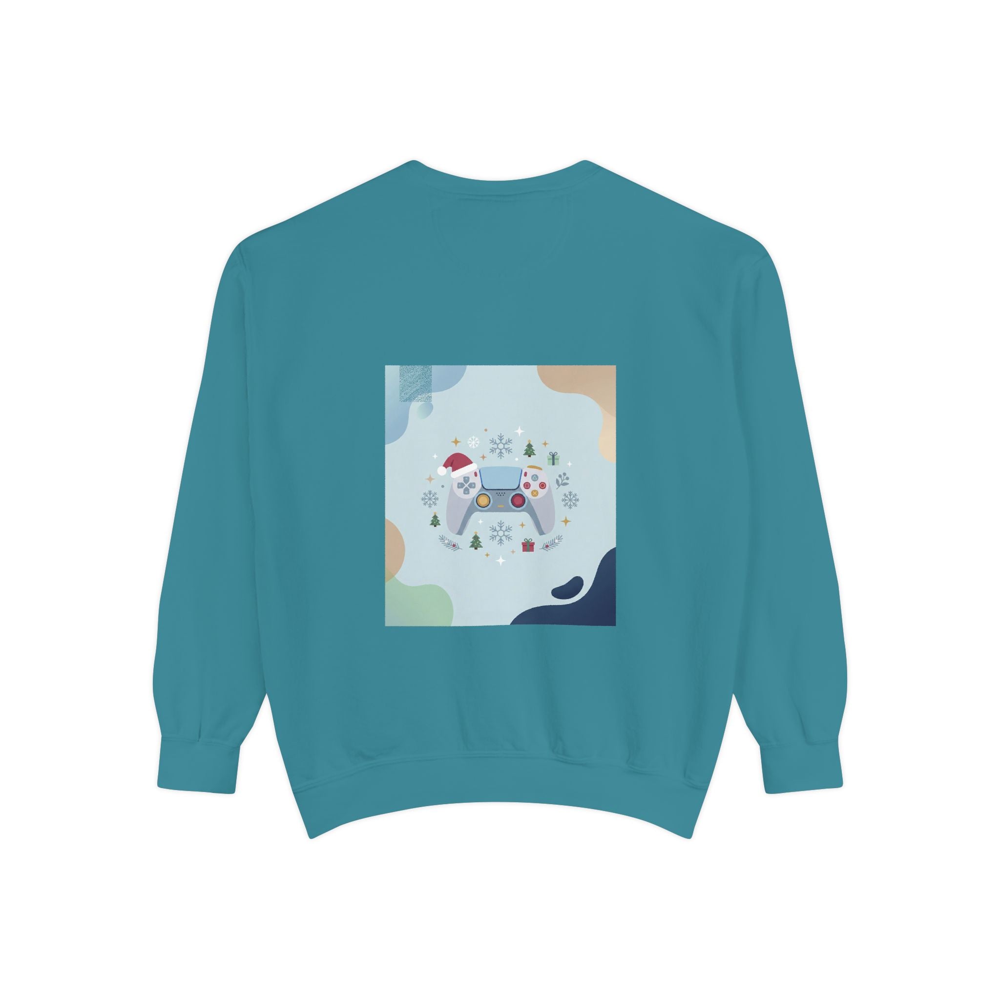 Gamer Christmas Mode Sweatshirt – Cozy Holiday Gaming Back Print – Xmas Gamer Gift – Game Console Inspired – Winter Gaming Aesthetic