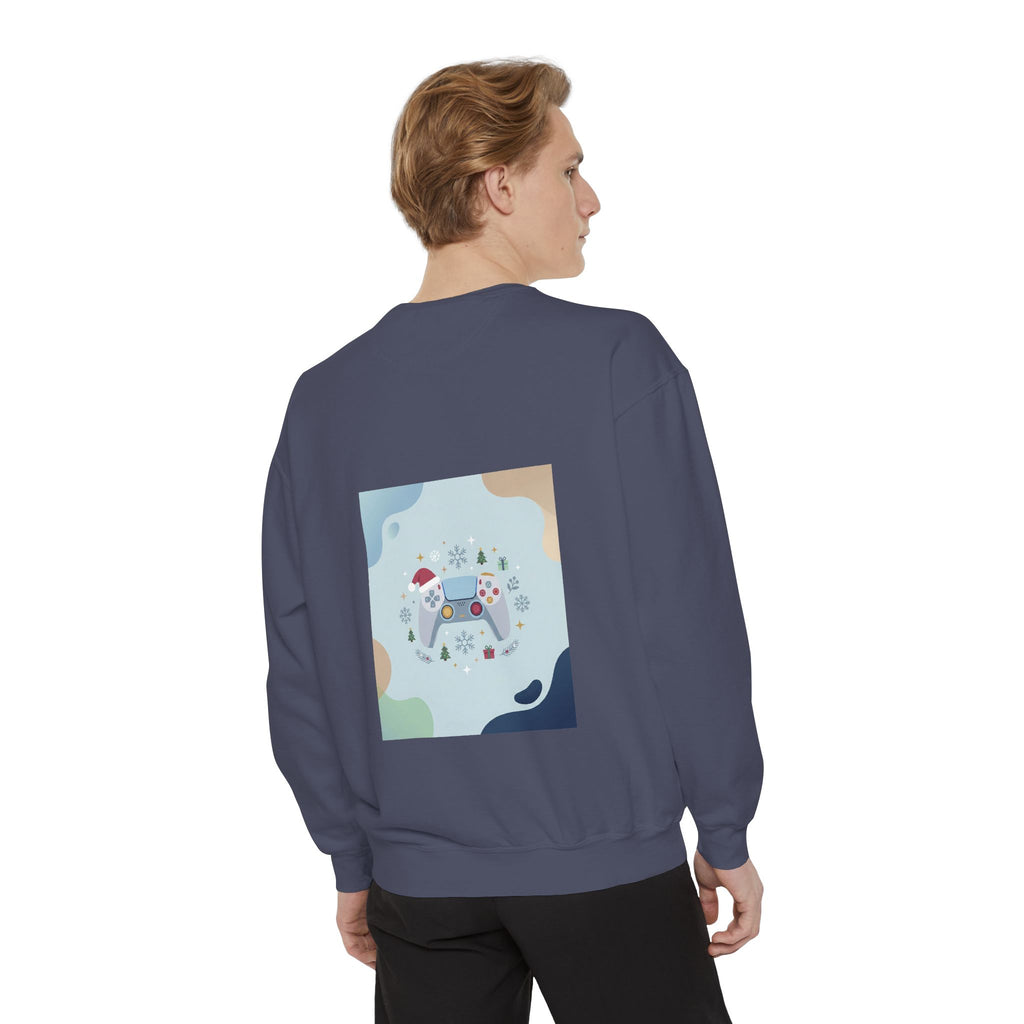 Gamer Christmas Mode Sweatshirt – Cozy Holiday Gaming Back Print – Xmas Gamer Gift – Game Console Inspired – Winter Gaming Aesthetic