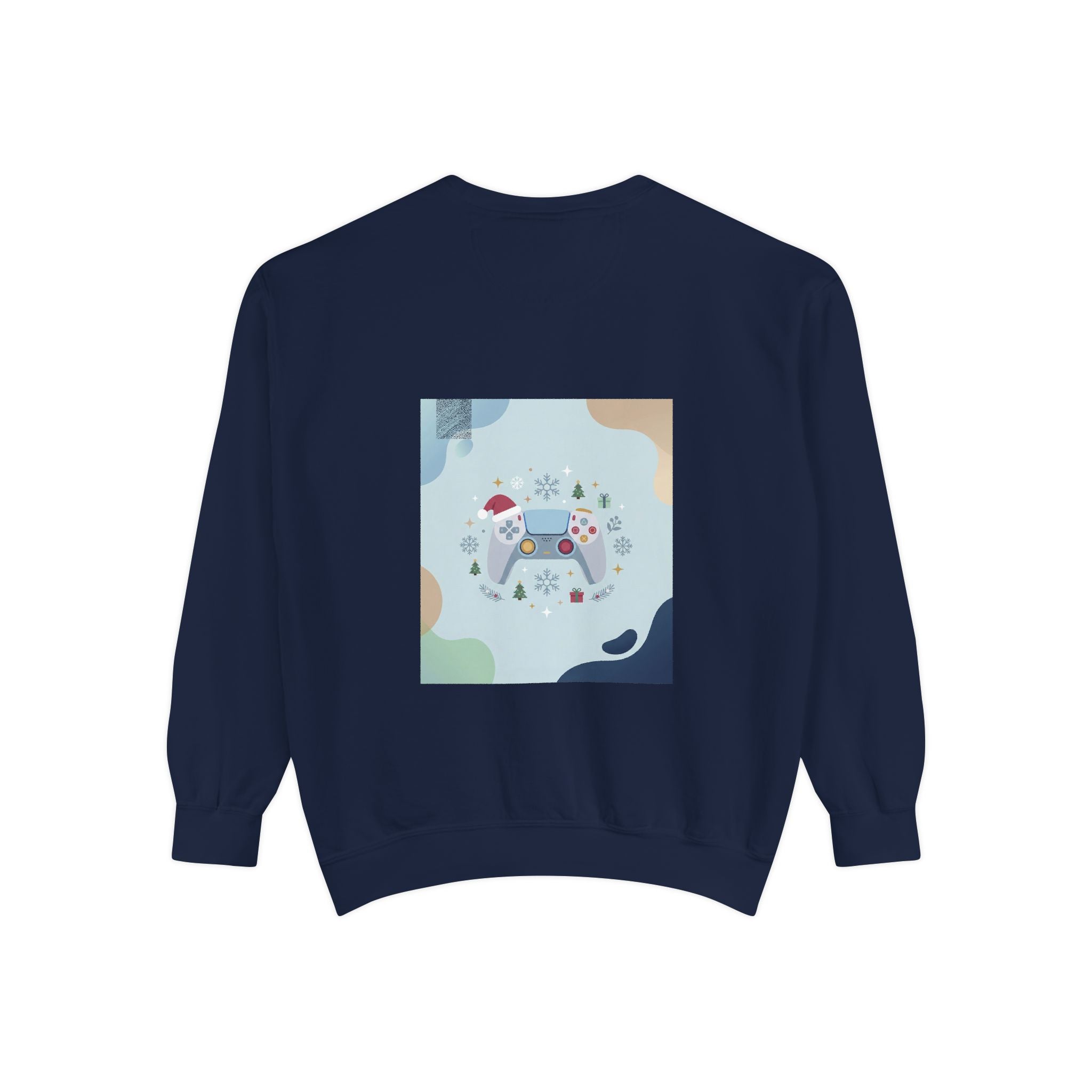 Gamer Christmas Mode Sweatshirt – Cozy Holiday Gaming Back Print – Xmas Gamer Gift – Game Console Inspired – Winter Gaming Aesthetic